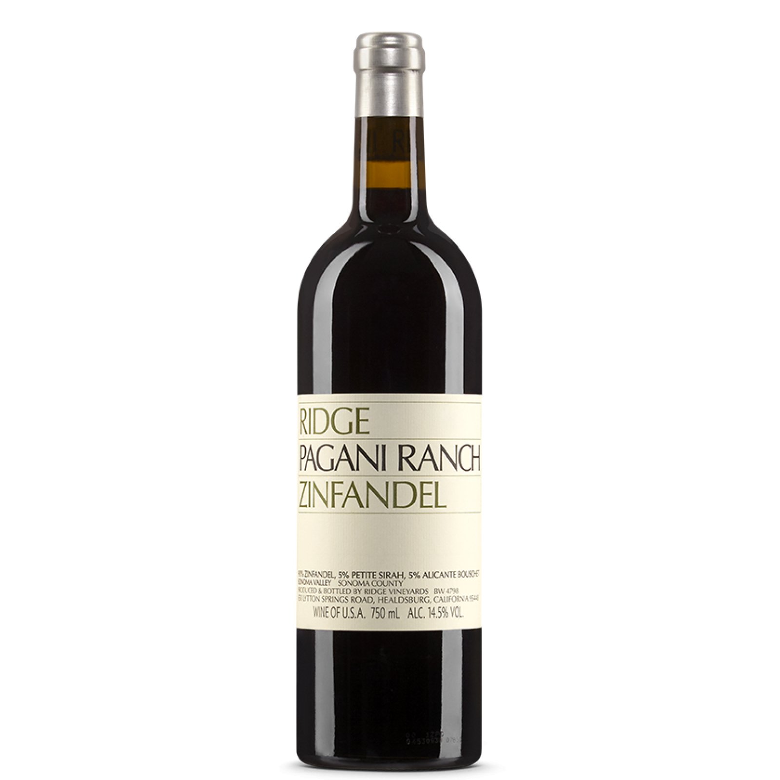 Cl Ridge Pagani Ranch Zinfandel 2022, 75 cl - Ridge Vineyards | Online kaufen